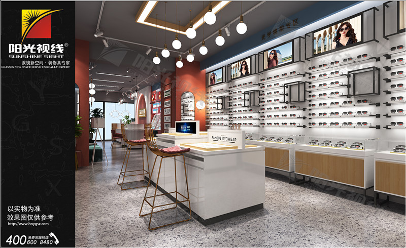 眼镜店展柜柜台-阳光视线眼镜展柜厂家