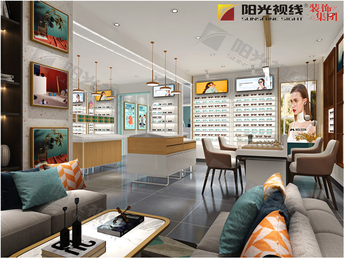 眼镜店装修效果图-阳光视线